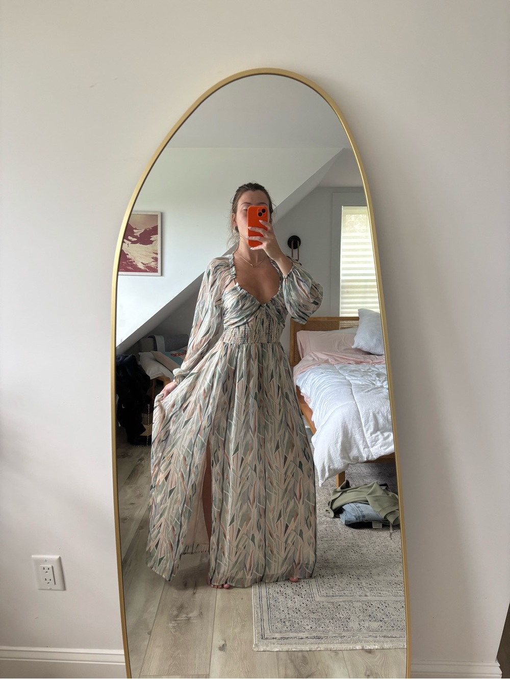 Astr Printed Maxi Dress in Soft Pastels